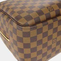 Louis Vuitton Brown Damier Ebene Canvas Deauville Bowling Vanity Shoulder Bag