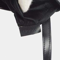 Pre Owned Louis Vuitton Black Monogram Satin Little Bucket Bag