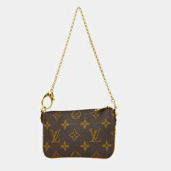 Pre Owned Louis Vuitton Brown Monogram Canvas Pochette Milla PM Shoulder Bag