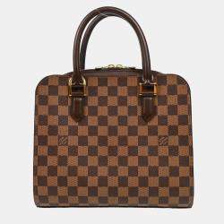 Pre Owned Louis Vuitton Brown Damier Ebene Canvas Triana Handbag