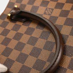 Pre Owned Louis Vuitton Brown Damier Ebene Canvas Triana Handbag