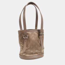 Louis Vuitton Gray Monogram Satin Little Bucket Handbag