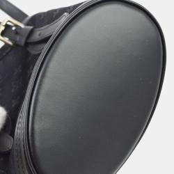 Louis Vuitton Black Monogram Satin Little Bucket Bag