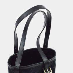 Louis Vuitton Black Monogram Satin Little Bucket Bag