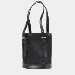 Louis Vuitton Black Monogram Satin Little Bucket Bag