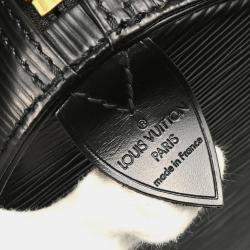 Louis Vuitton Noir Epi Leather Speedy 40 Duffle Handbag