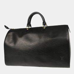 Louis Vuitton Noir Epi Leather Speedy 40 Duffle Handbag