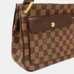 Pre Owned Louis Vuitton Brown Damier Ebene Canvas Aubagne Handbag