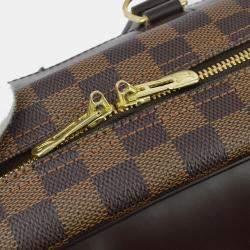 Pre Owned Louis Vuitton Brown Damier Canvas Deauville Bowling Vanity Bag