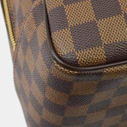 Pre Owned Louis Vuitton Brown Damier Canvas Deauville Bowling Vanity Bag