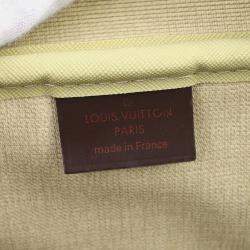 Pre Owned Louis Vuitton Brown Damier Canvas Deauville Bowling Vanity Bag