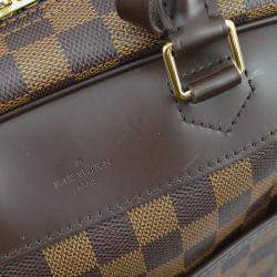 Pre Owned Louis Vuitton Brown Damier Canvas Deauville Bowling Vanity Bag