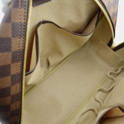 Pre Owned Louis Vuitton Brown Damier Canvas Deauville Bowling Vanity Bag