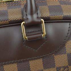Pre Owned Louis Vuitton Brown Damier Canvas Deauville Bowling Vanity Bag