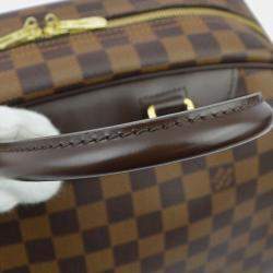 Pre Owned Louis Vuitton Brown Damier Canvas Deauville Bowling Vanity Bag