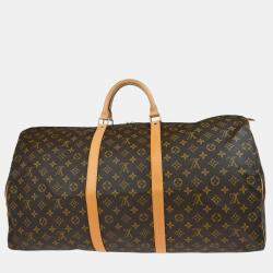 Louis Vuitton Brown Monogram Canvas Keepall 60 Duffle Bag