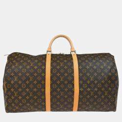 Louis Vuitton Brown Monogram Canvas Keepall 60 Duffle Bag