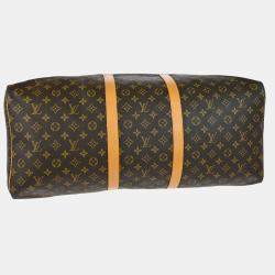 Louis Vuitton Brown Monogram Canvas Keepall 60 Duffle Bag