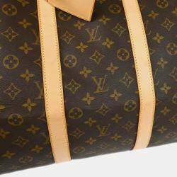 Louis Vuitton Brown Monogram Keepall Bandouliere 55 Duffle Bag
