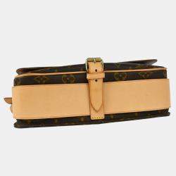 Pre Owned Louis Vuitton Brown Monogram Cartouchiere GM Shoulder Bag