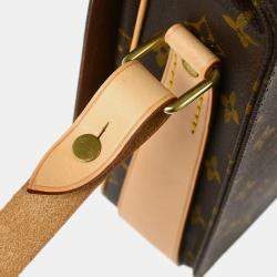 Pre Owned Louis Vuitton Brown Monogram Cartouchiere GM Shoulder Bag