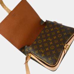 Pre Owned Louis Vuitton Brown Monogram Cartouchiere GM Shoulder Bag