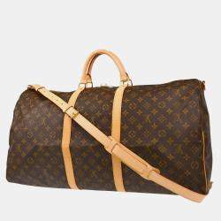 Louis Vuitton Brown Monogram Keepall Bandouliere 60 Duffle Bag 