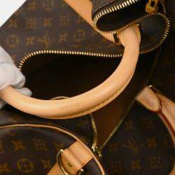 Louis Vuitton Brown Monogram Keepall Bandouliere 60 Duffle Bag 