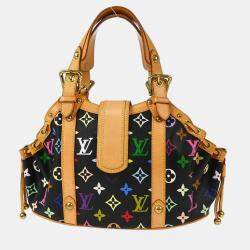 Pre Owned Louis Vuitton Black Monogram Multicolor Theda PM Handbag