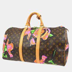 Pre Owned Louis Vuitton Monogram Rose Keepall 50 Duffle Bag