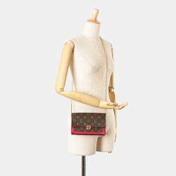 Louis Vuitton Brown Monogram Flore Wallet On Chain