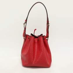 Louis Vuitton Red Epi Leather Petit Noe Bag
