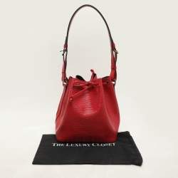 Louis Vuitton Red Epi Leather Petit Noe Bag