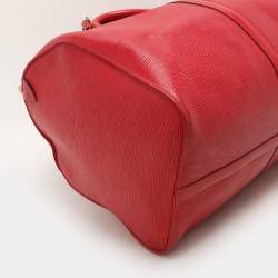 Louis Vuitton Red Epi Leather Keepall 50 Bag