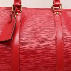 Louis Vuitton Red Epi Leather Keepall 50 Bag