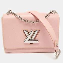 Louis Vuitton Rose Ballerine Epi Leather Twist Chain MM Bag