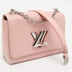 Louis Vuitton Rose Ballerine Epi Leather Twist Chain MM Bag