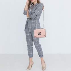 Louis Vuitton Rose Ballerine Epi Leather Twist Chain MM Bag