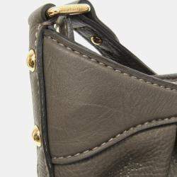 Pre Owned  Louis Vuitton Brown Mahina Leather Shoulder Bag 