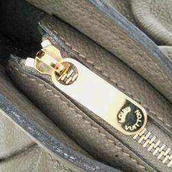 Pre Owned  Louis Vuitton Brown Mahina Leather Shoulder Bag 