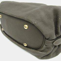 Pre Owned  Louis Vuitton Brown Mahina Leather Shoulder Bag 