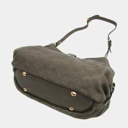 Pre Owned  Louis Vuitton Brown Mahina Leather Shoulder Bag 