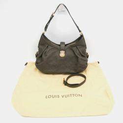 Pre Owned  Louis Vuitton Brown Mahina Leather Shoulder Bag 
