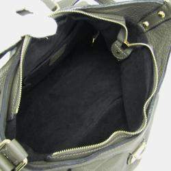 Pre Owned  Louis Vuitton Brown Mahina Leather Shoulder Bag 