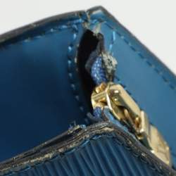 Pre Owned Louis Vuitton Blue Epi Leather Saint Jacques GM Bag