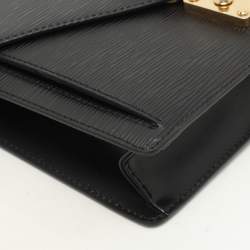 Louis Vuitton Black Epi Leather Sellier Dragonne Clutch