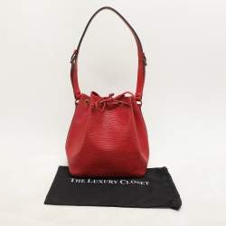 Louis Vuitton Red Epi Leather Petit Noe Bag