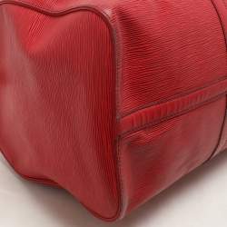 Louis Vuitton Red Epi Leather Keepall 50 Bag