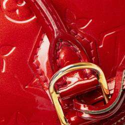 Pre Owned Louis Vuitton Red Monogram Vernis Alma BB