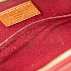 Pre Owned Louis Vuitton Red Monogram Vernis Alma BB